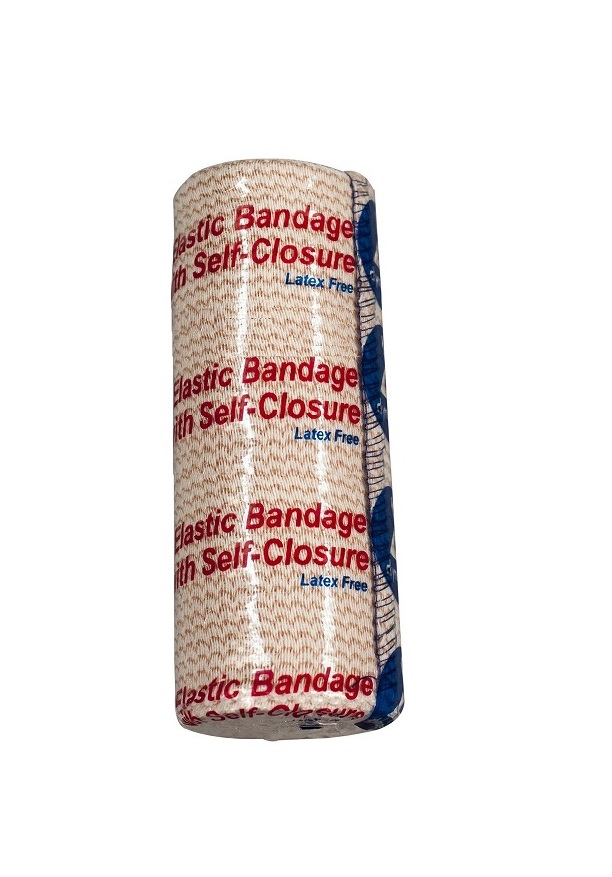 Elastic Bandage with Self Closure 4″ x 5yds Hook & Loop at Both ends