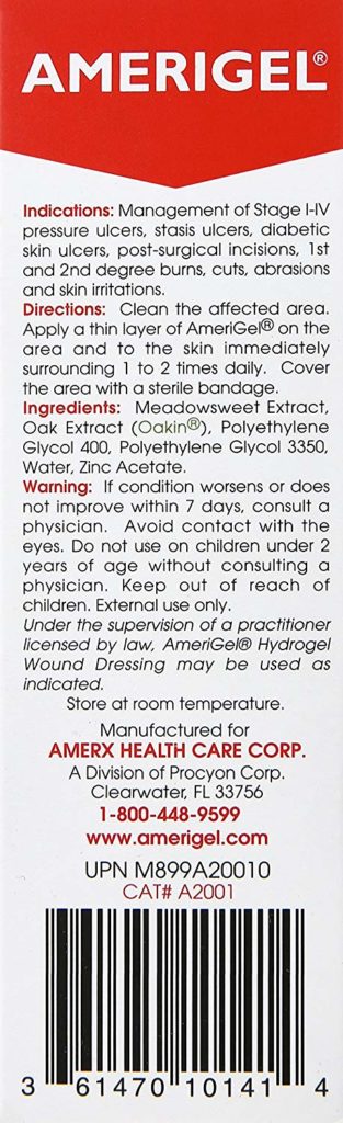 Amerigel Hydrogel Wound Dressing Tube