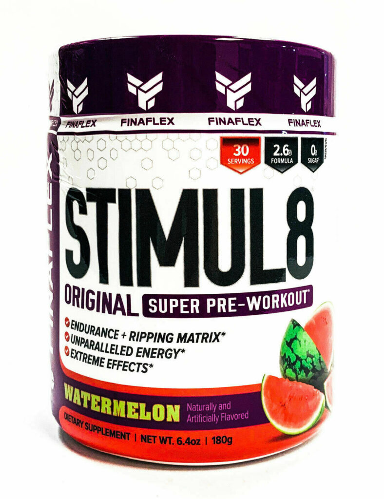 FinaFlex STIMUL8 Pre-Workout ENERGY FOCUS Burn Fat, Build Muscle – 30 Servings